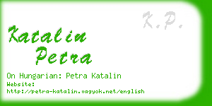 katalin petra business card